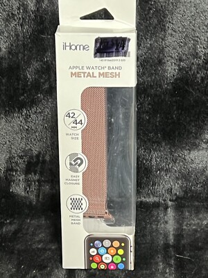 IHOME Apple Watch Series 41 45 mmMetal Mesh Loop Band iwatch Strap Rose gold