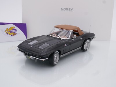 Norev 189055 # Chevrolet Corvette Sting Ray Cabriolet Baujahr 1963 schwarz 1:18