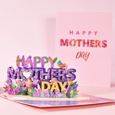 Happy Mother'S Day Greeting Card, Colorful And Beautiful Pop-Up Card For Mother