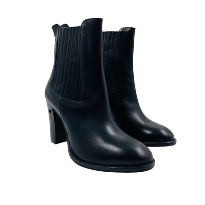 Floris van Bommel Women's Black Leather Ankle Chelsea Boots EUR 37 US 6.5 UK 4.5
