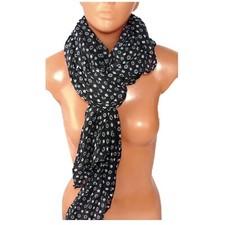 Nero Stelle Delicata SCIARPA Foulard Coprispalle Cotone Uomo Donna  FS01 