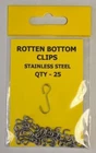 Pack of 25 STAINLESS STEEL ROTTEN BOTTOM CLIPS