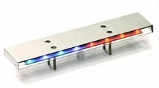 1/10 RC POLICE LIGHT BAR Low Profile FLASHING - BLUE - Metal RC Police Lights