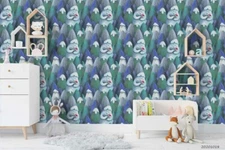 3D Snowman Pattern Wallpaper Wall Mural Removable Self-adhesive Sticker668