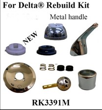 For Delta Shower Rebuild Kit w/ Metal Handle