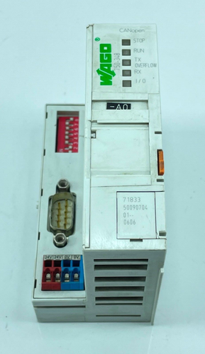 Wago 750-348 CANopen D-SUB Fieldbus Coupler PLC Communication Module Din Rail 24 - Picture 4 of 15
