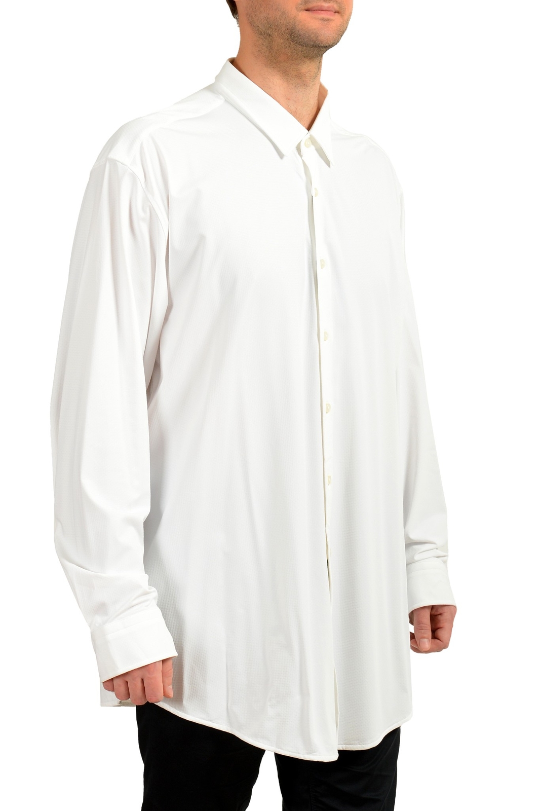 Hugo Boss Men's "Robbie_F_BT" Sharp Fit Geometric Print Shirt US 3XL IT 58