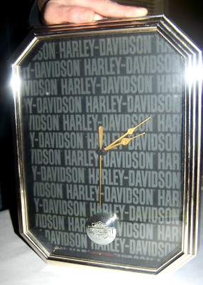 Harley Davidson Wall Clock Vintage 2000's Chrome Motorcycle
