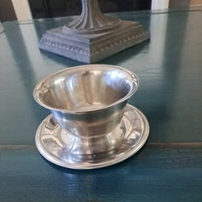 Mid Century Stainless Steel Hong Kong  MetalDessert Bowls Ice Cream