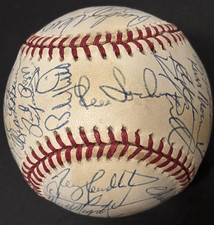 1995 Florida Marlins 37 Signed Team Ball NL Conine Pendleton Veras Dawson Rapp