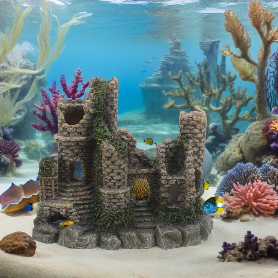 Goldfish Tank Decoration Shopping List Reference: Fish Aquarium Accessories Building Tank Decorations Castle Glowing