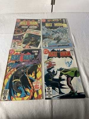 Batman #345 #342 #336 #337   DC Comics Lot of 4   Bronze Age & UK Variants