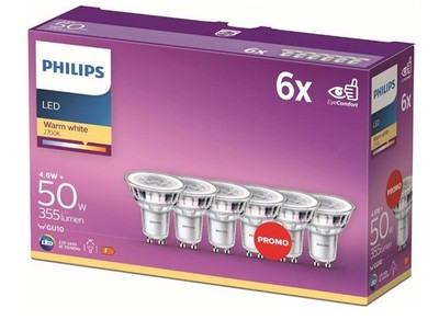 Philips 8718696721674 LED Classic Warmglow Lampe ersetzt 50w 6-er Pack