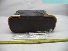 Dark Gray Toilet Paper Storage Organizer with Lid 6-3/4"W x 17"L x 13-1/4"H