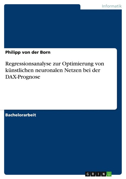 Regressionsanalyse Zur Optimierung Von KüNstlichen Neuronalen Netzen Bei Der...-image