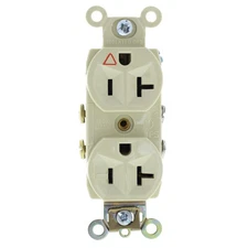 Pass & Seymour Ivory ISOLATED GROUND Outlet Receptacle 5-20R 20A Bulk IG6300-I