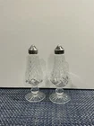 Vintage Waterford Crystal Glengarriff Tall Footed 6.5" Salt & Pepper Shaker Set