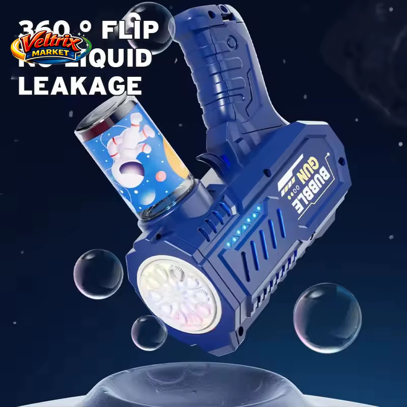 Spara Bolle di Sapone Automatico Macchina Razzo Pistola Giocattolo per Bambini foto 2