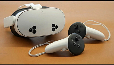 Meta Quest 3S 128GB eigenständiges VR-Headset mit Controllern, 120 Hz, weiß