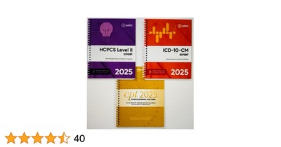 AMA CPT Book, ICD-10 Code Book, HCPCS Book - 2025 Physician Bundle