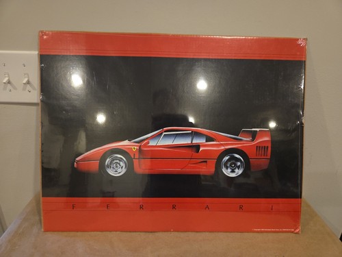 Vintage 1989 Original Ferrari Poster Sealed Scholastic Books USA 24x18