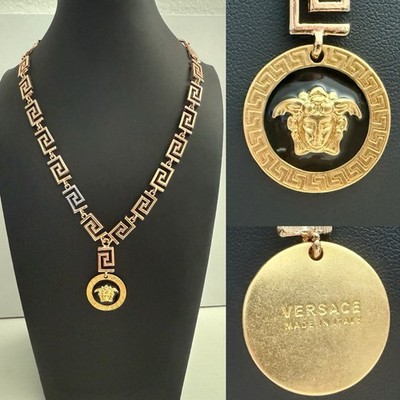 Versace Pendant On Chain Necklace