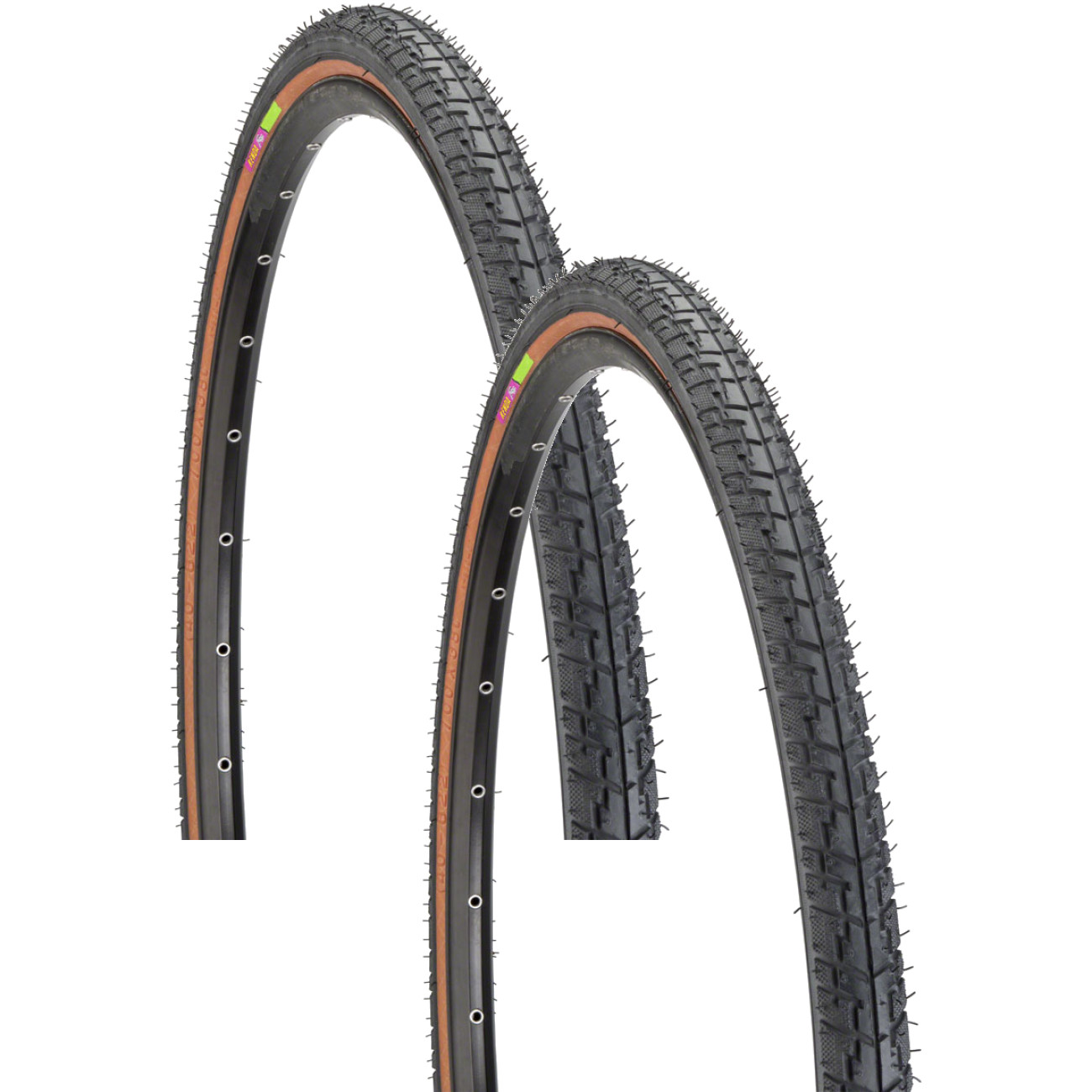 Pack of 2 Kenda Street K830 Tire 700 x 38 Clincher Wire Black/Mocha 60tpi