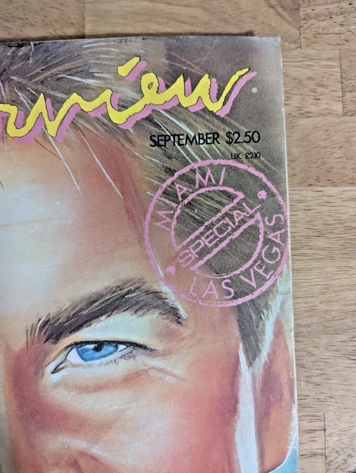 Andy Warhol  INTERVIEW Magazine - DON JOHNSON Cover - Sept 1986 TORN COVER - Image 2 of 4