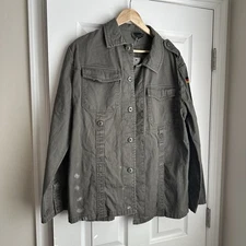 German Button Down Army Military Field Jacket  Green Size 7 Mil Tec New W Tags