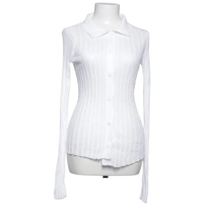 Qed London, Bluse, Größe: M/L, Weiß, Polyamid/Viskose, Sonstiges, Damen #5KV