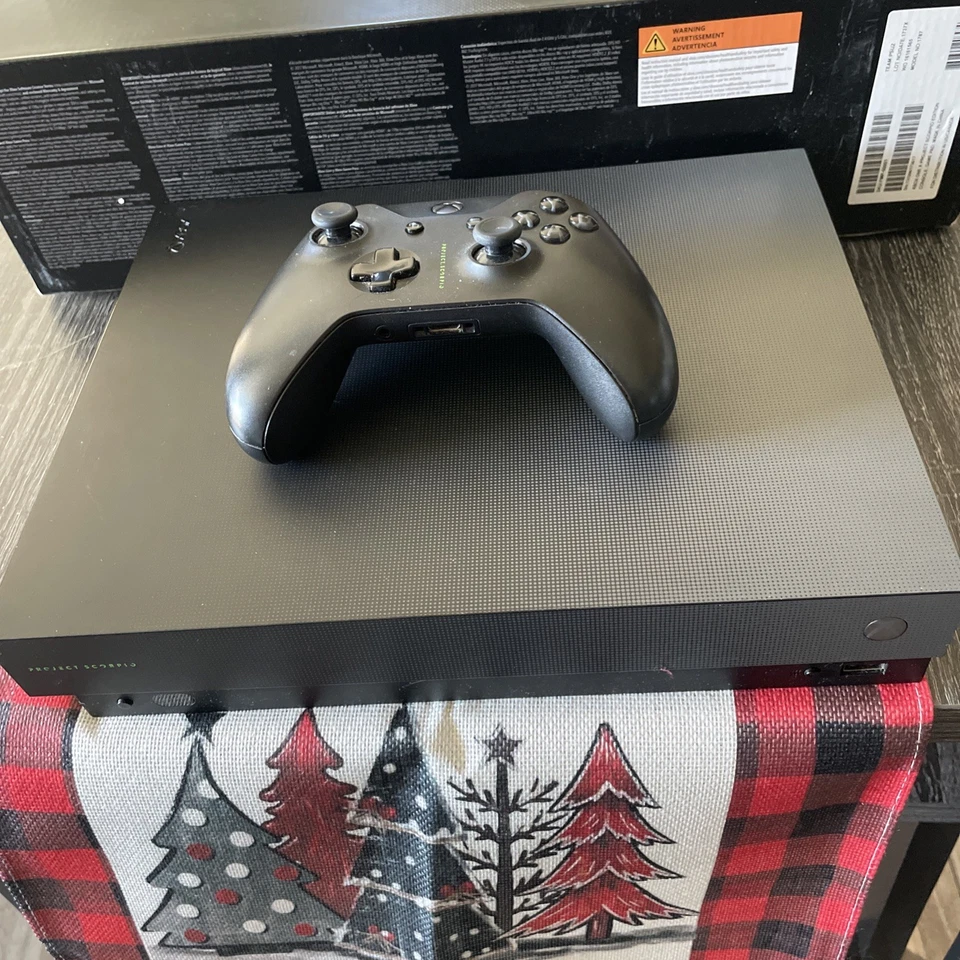 Microsoft Xbox One X Project Scorpio Edition 1TB Console w/ ORG CTRL, box,stand  - Image 2 of 4