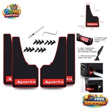 4 Pcs Universal Mud Flaps For Cars Sporty Design Splash Guards For Protection