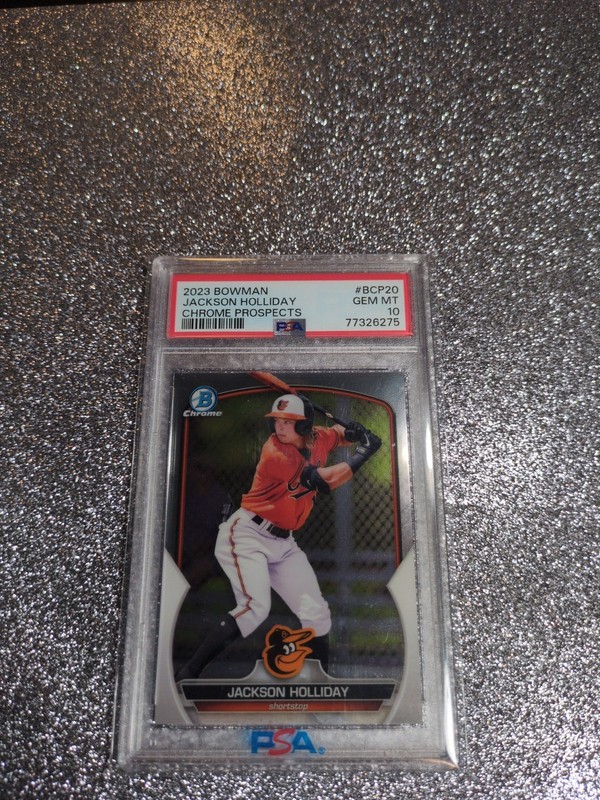 Baltimore Orioles Jackson Holliday Rookie Card PSA Gem Mint 10 Topps Chrome RC