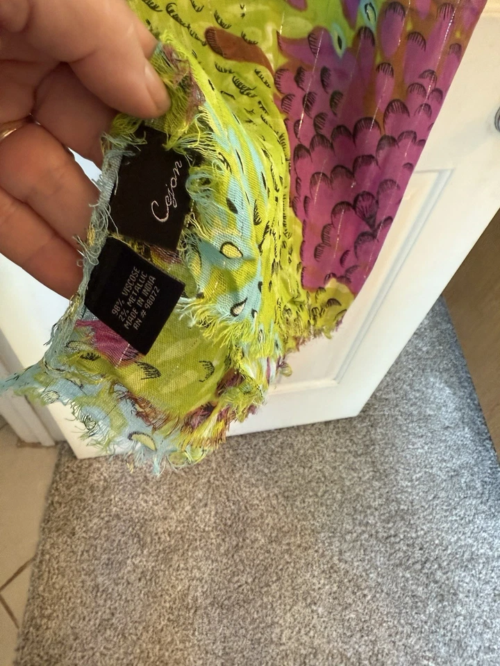 Cejon Women's Scarf Shawl Wrap Multi Color 73" x 21" multi use - Image 3 of 4