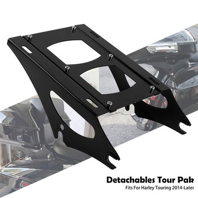 Rear Detachable Luggage Rack Carrier Mount For Harley Touring Road Glide 14-Up