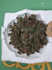 Bronze Queen brown Man Garden Gift Wall Plaque Outdoor Ornament Decoration 09050