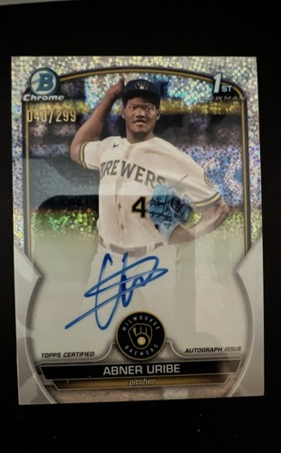 2023 Bowman Chrome - Prospect Auto Abner Uribe #CPA-AU Speckle Refractor /299