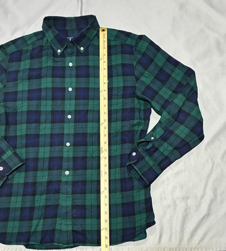 Vineyard Vines Shirt Mens Large Green Tartan Plaid Classic Fit Whale Office - Picture 8 of 12
