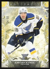 2024-25 Upper Deck Artifacts Yellow #134 Jordan Kyrou /50 St. Louis Blues