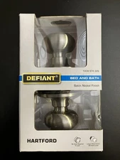 Defiant Hartford Bed and Bath Privacy Door Knob in Satin Nickel Finish