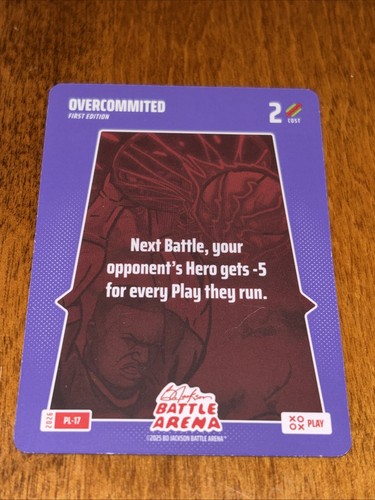 Overcommited PL-17 2026 Bo Jackson Battle Arena SP Play Card