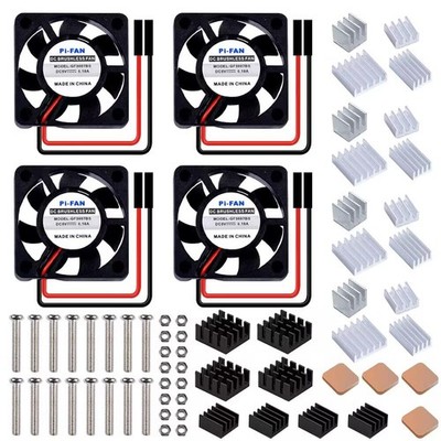 Lüfter 30x30x7mm DC 5V Bürstenlos CPU-Kühler mit Kühlkörper für Raspberry Pi 4