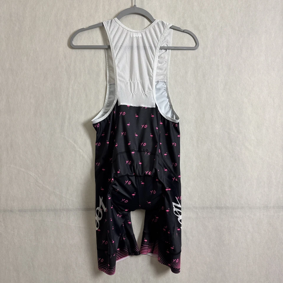 Zoot Vice Men’s Size Medium Pink Flamingo Print Cycling Bib Shorts - Image 2 of 4