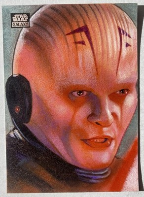  22 Topps Star Wars Galaxy Sketch By Jason Davies of Grand Inquisitor