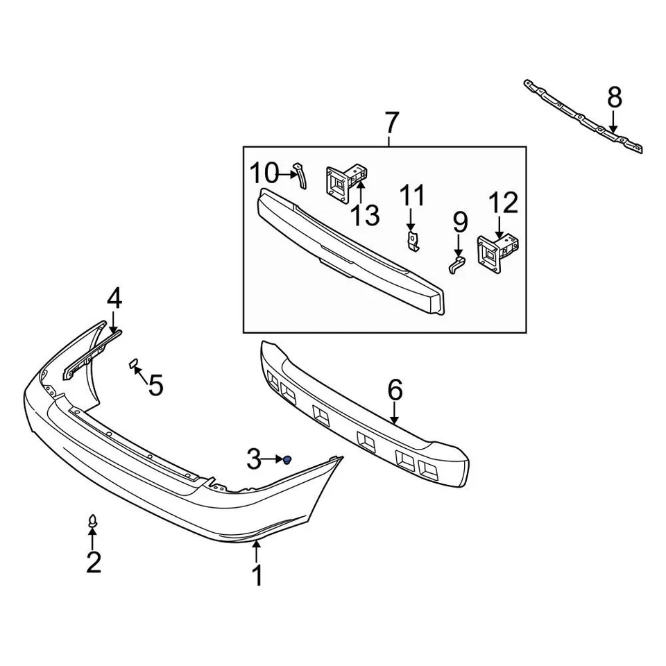 For Kia Optima 2001-2006 Kia 8615737000 Fuel Filler Housing Clip - Изображение 4 из 4