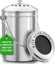 Utopia Kitchen Countertop Compost Bin 1.3 Gallon (Pack of 1),
