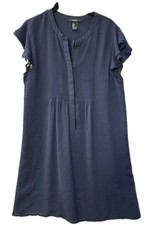 Forever 21 Mini Dress Size Large Navy Comfortable Ruffle Sleeve