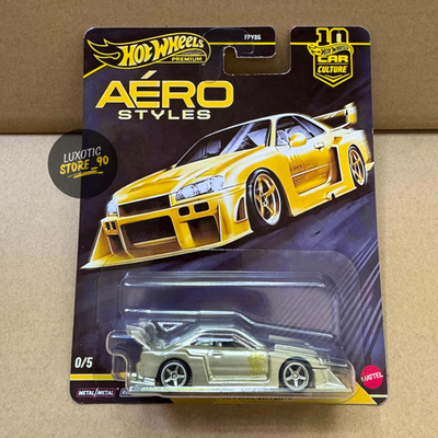 Hot Wheels Aero Styles Gold LBWK LB-ER34 Super Silhouette Custom