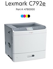 NEW Lexmark C792e Color Laser Printer; Print Speed: 50 ppm BLACK, 50 ppm COLOR