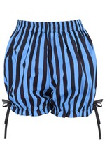 Black  Blue Striped Bloomers Pantaloons Cosplay Pirate Goth Victorian Vampire